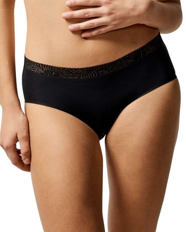 Soft Stretch Lace-Trim Hipster Briefs